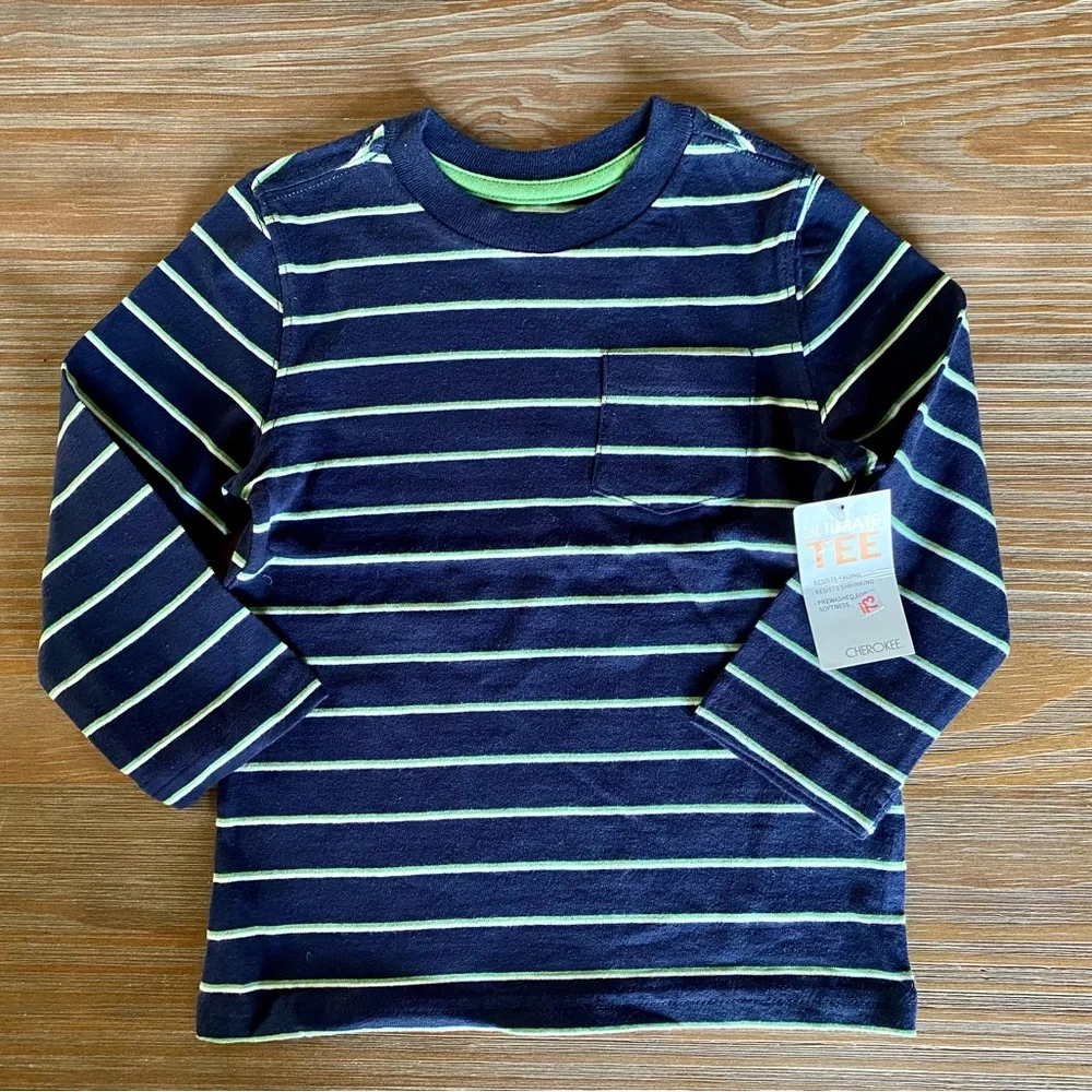 NWT 3 Long Sleeve T BUNDLE Baby GAP & Cherokee Size 3T - Picture 7 of 9
